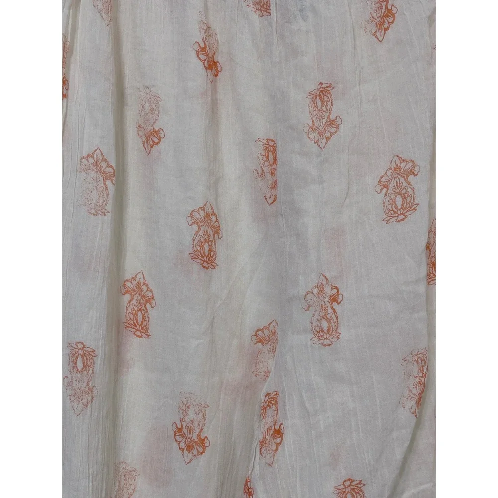 Intimately Free People Wide Leg Cotton Boho Block Print Pants Large Beach Lounge